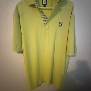 FootJoy Men's Yellow/Green Polo Shirt